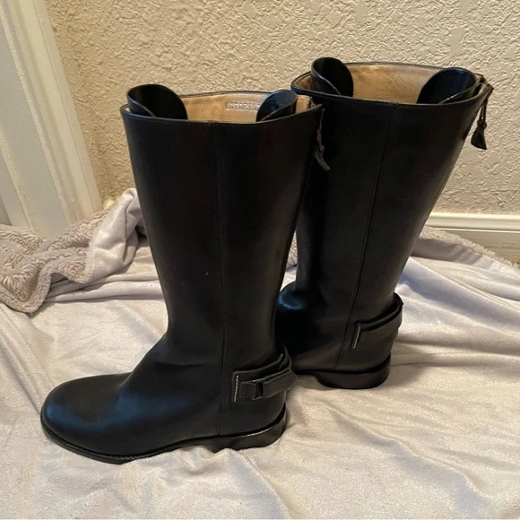 Ralph Lauren Collection made in Italy mid calf leather equestrian like boots, 7B - Picture 8 of 13